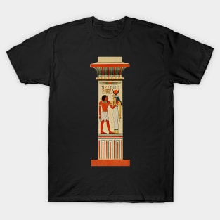 Ancient Egyptian Pillar Amenhotep III and Hathor T-Shirt